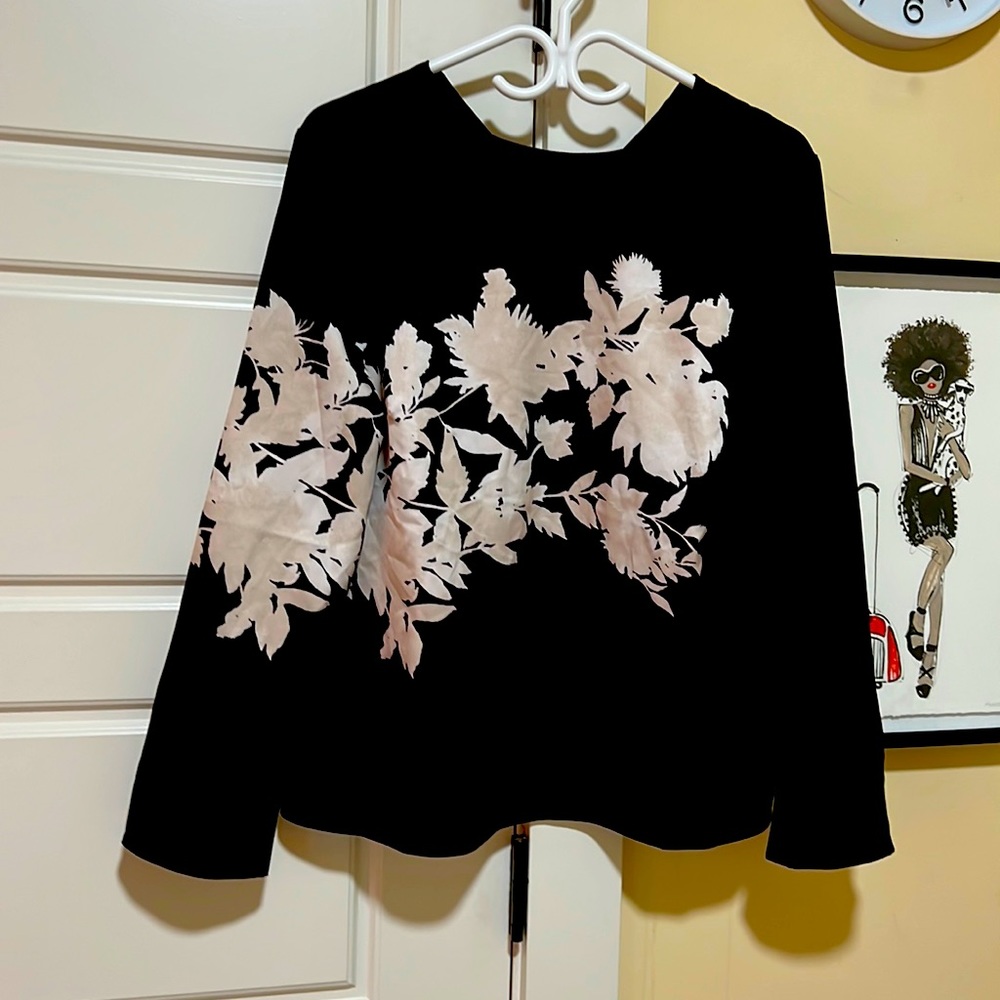 Black Satin Top/ Blouse